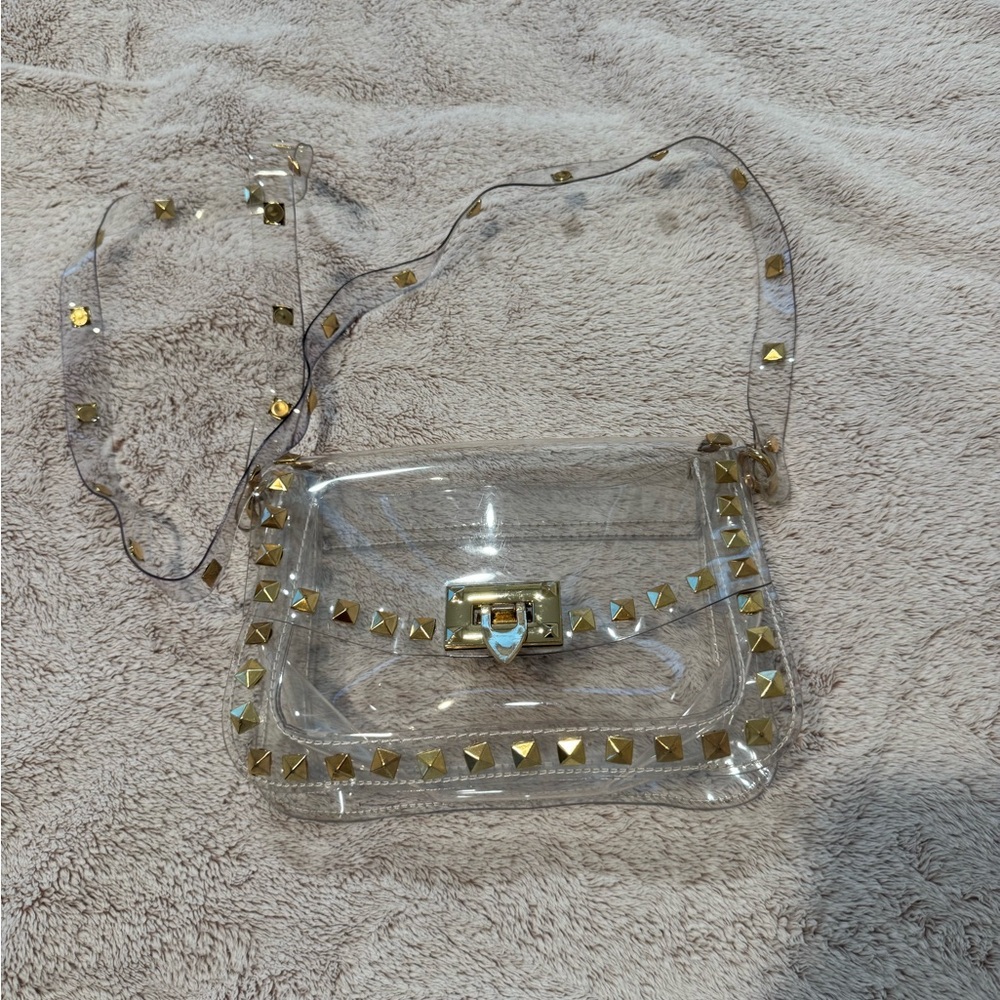 Clear Studded Crossbody Bag